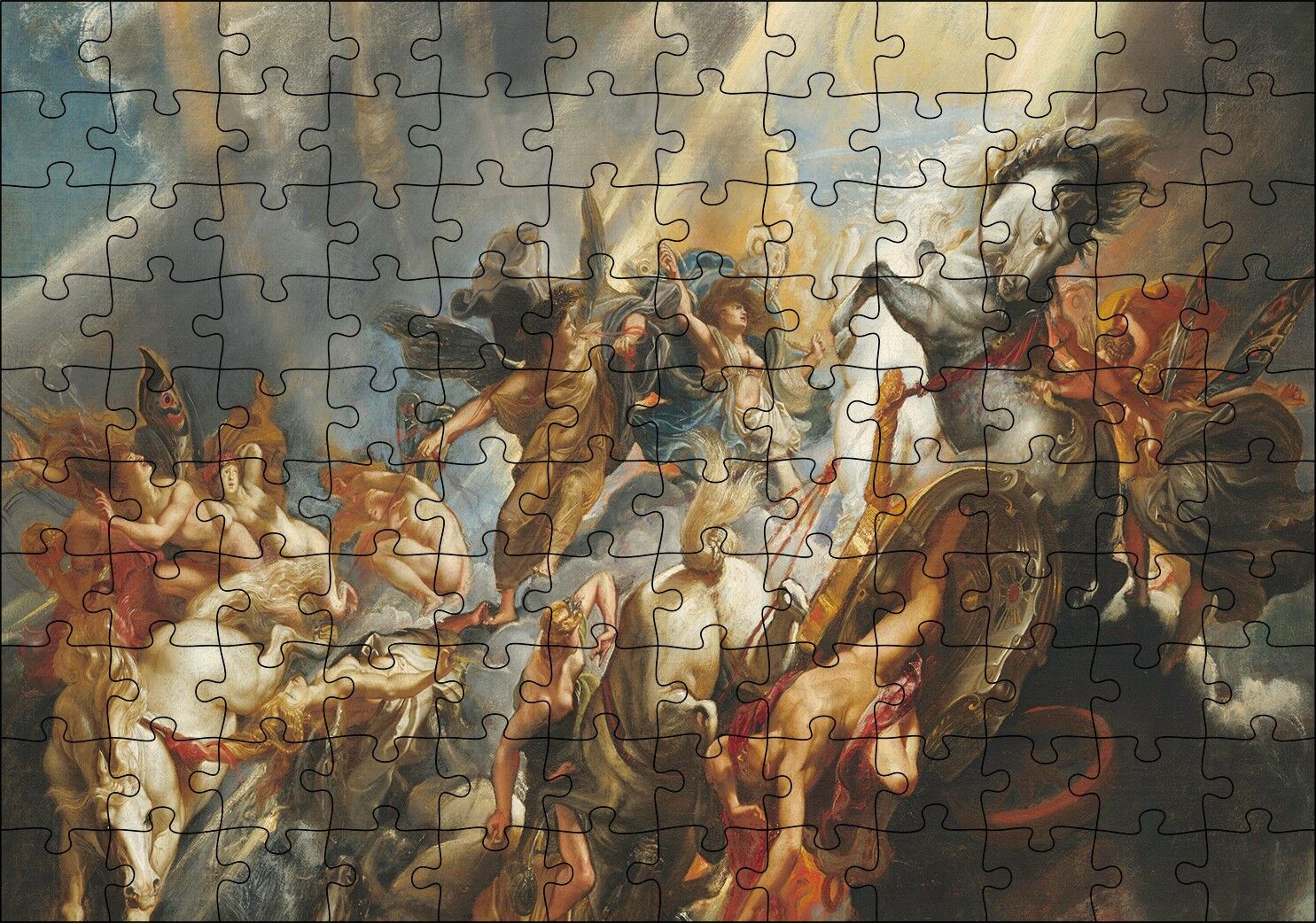 Yunan Mitolojisi Tanrı Tanrıça Görseli Puzzle Yapboz MDF Ahşap 120 Parça 24 cm X 34 cm