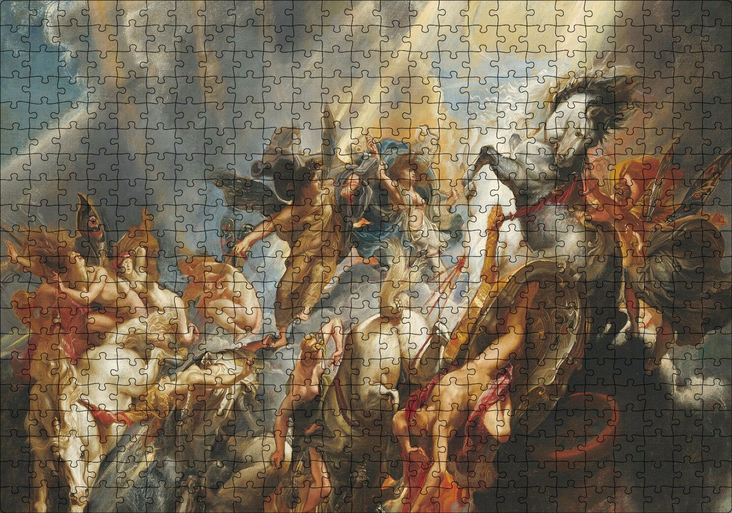 Yunan Mitolojisi Tanrı Tanrıça Görseli Puzzle Yapboz MDF Ahşap 500 Parça 49 cm X 68 cm