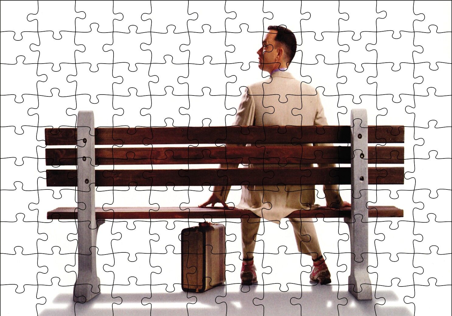 Forrest Gump Puzzle Yapboz MDF Ahşap 120 Parça 24 cm X 34 cm