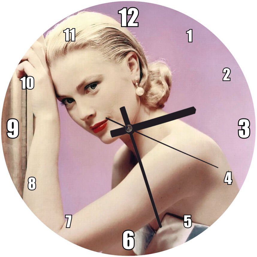 Grace Kelly Mdf Ahşap Duvar Saati 30 cm Çap