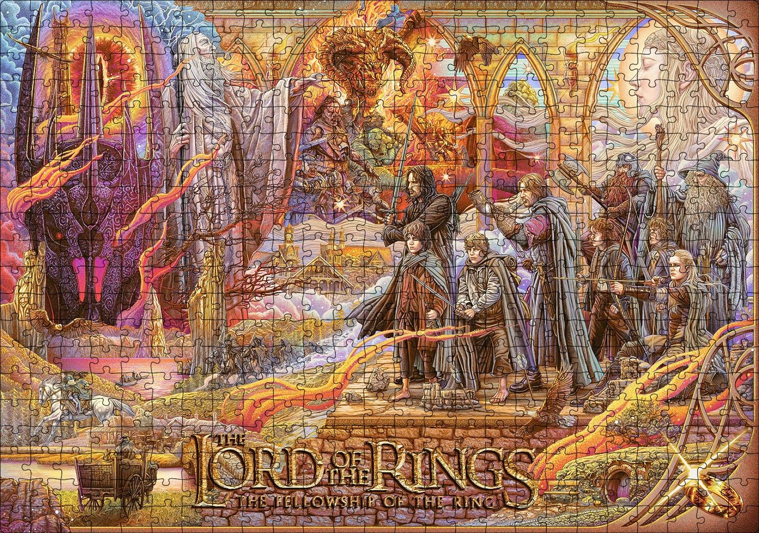 Yüzüklerin Efendisi Dijital Film Afişi Görseli Puzzle Yapboz MDF Ahşap 500 Parça 49 cm X 68 cm