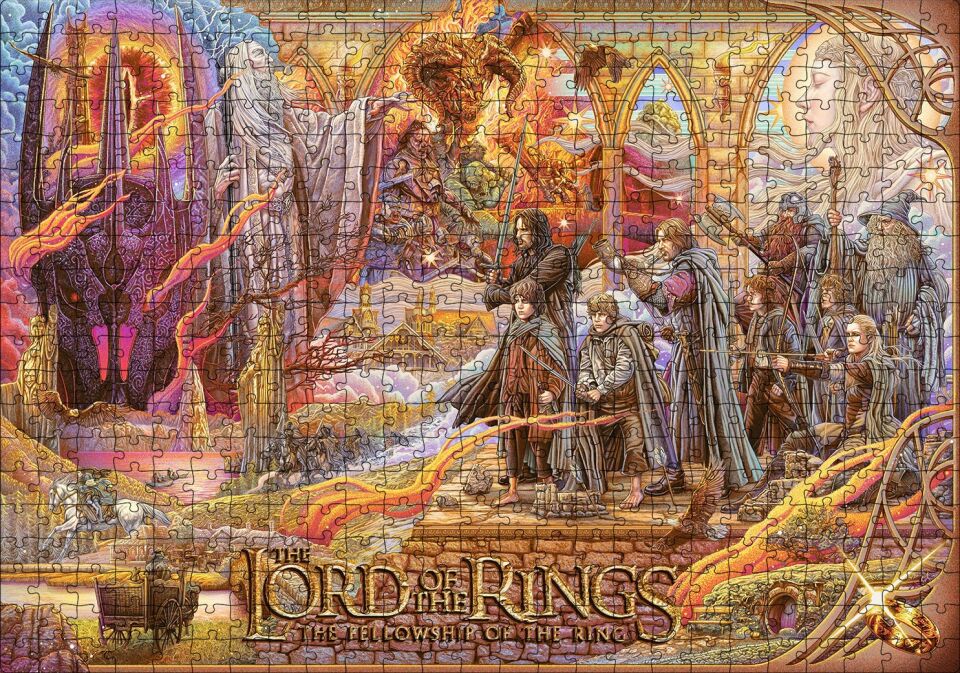 Yüzüklerin Efendisi Dijital Film Afişi Görseli Puzzle Yapboz MDF Ahşap 500 Parça 49 cm X 68 cm