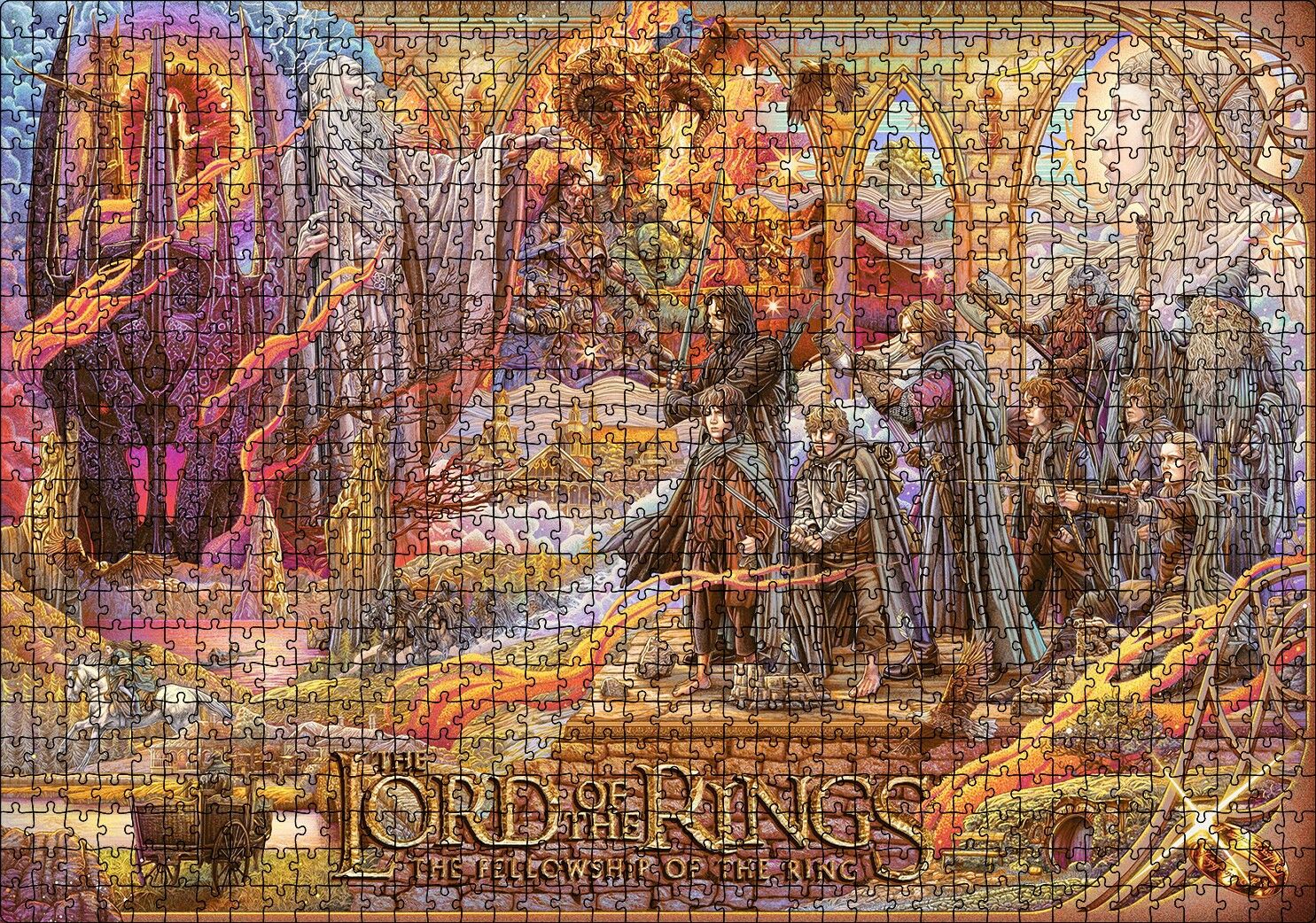 Yüzüklerin Efendisi Dijital Film Afişi Görseli Puzzle Yapboz MDF Ahşap 1000 Parça 49 cm X 68 cm