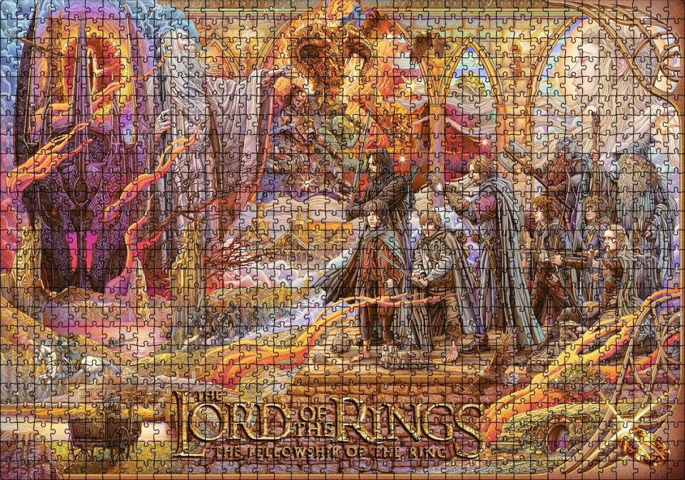 Yüzüklerin Efendisi Dijital Film Afişi Görseli Puzzle Yapboz MDF Ahşap 1000 Parça 49 cm X 68 cm