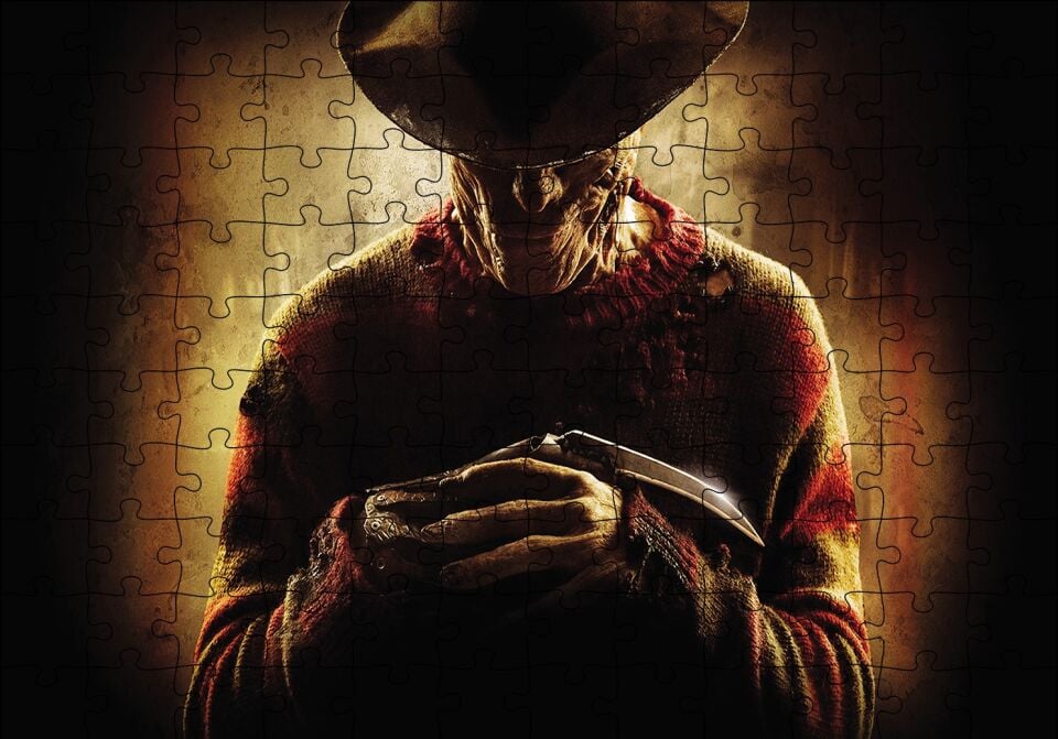Freddy Krueger Puzzle Yapboz MDF Ahşap 120 Parça 24 cm X 34 cm