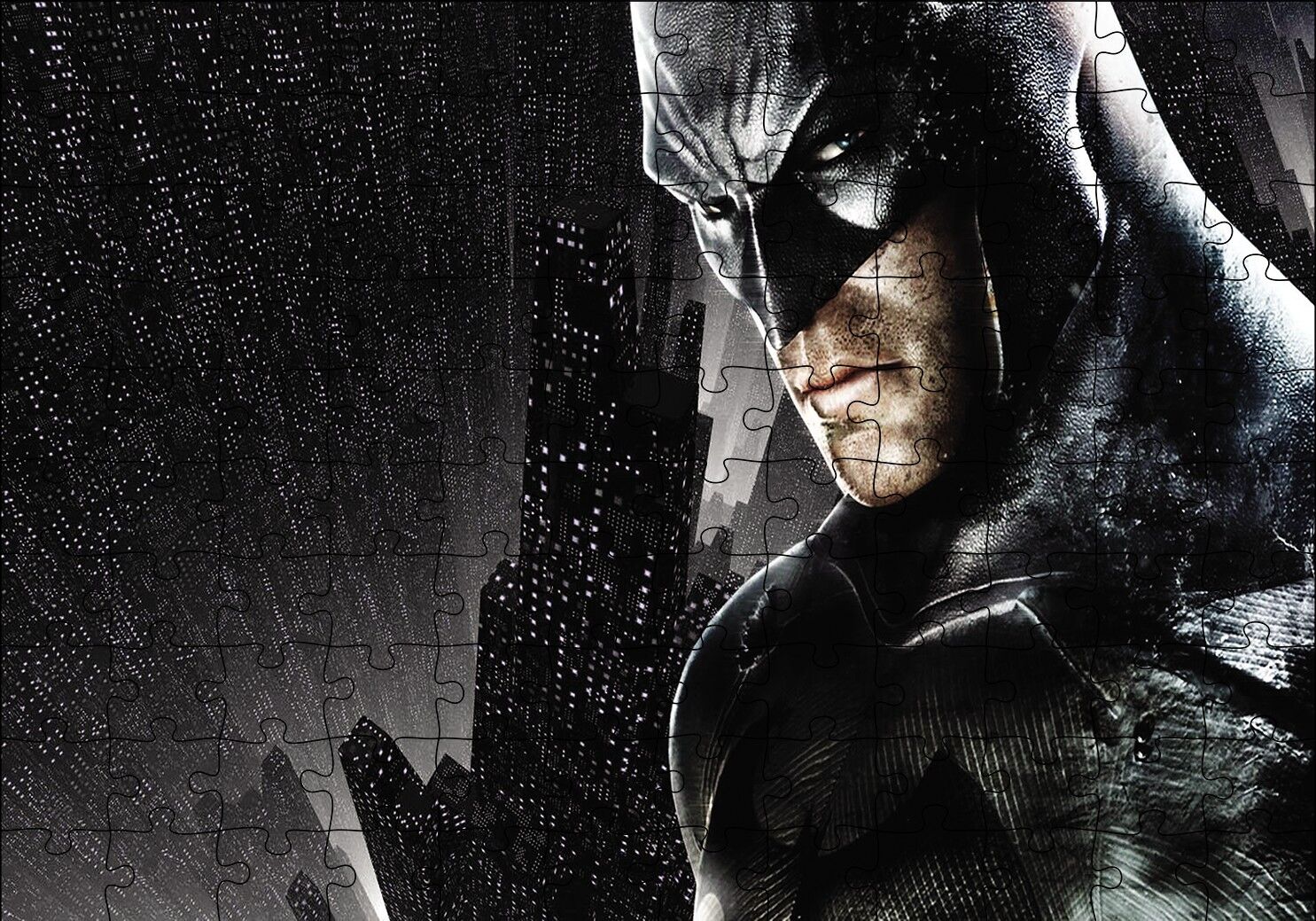 Batman Şehir Puzzle Yapboz MDF Ahşap