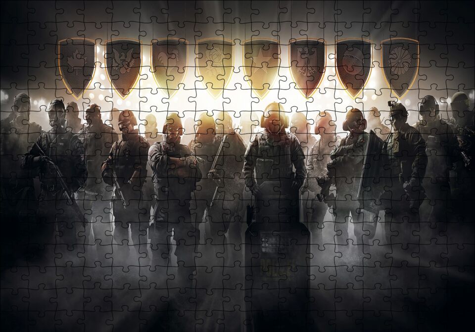 Rainbow Six Siege Pro League Puzzle Yapboz MDF Ahşap 255 Parça 34 cm X 49 cm