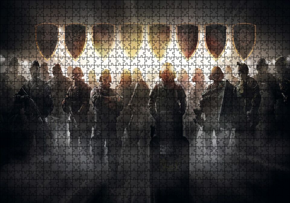 Rainbow Six Siege Pro League Puzzle Yapboz MDF Ahşap 1000 Parça 49 cm X 68 cm