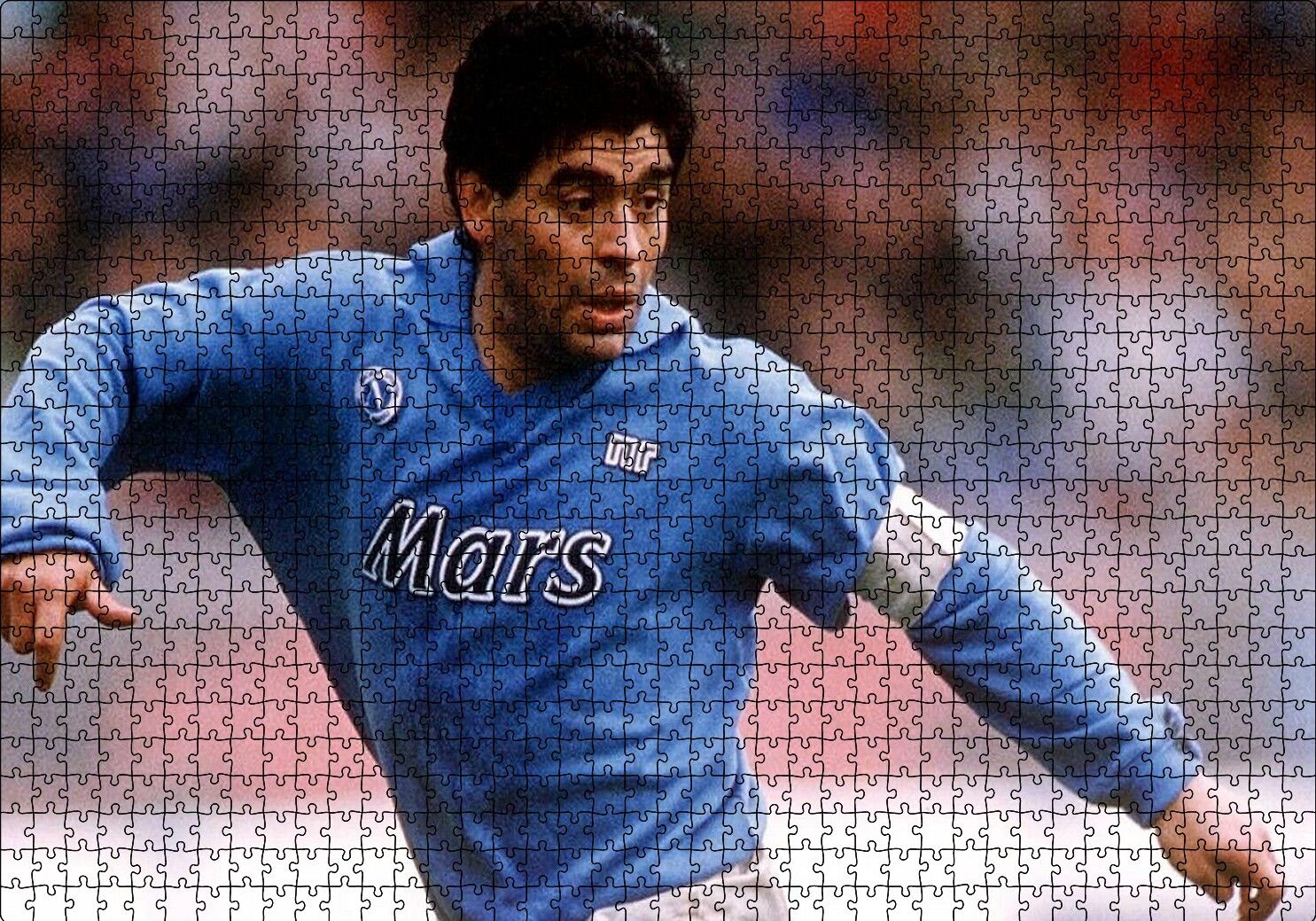Diego Maradona Napoli 1984 Puzzle Yapboz MDF Ahşap 1000 Parça 49 cm X 68 cm