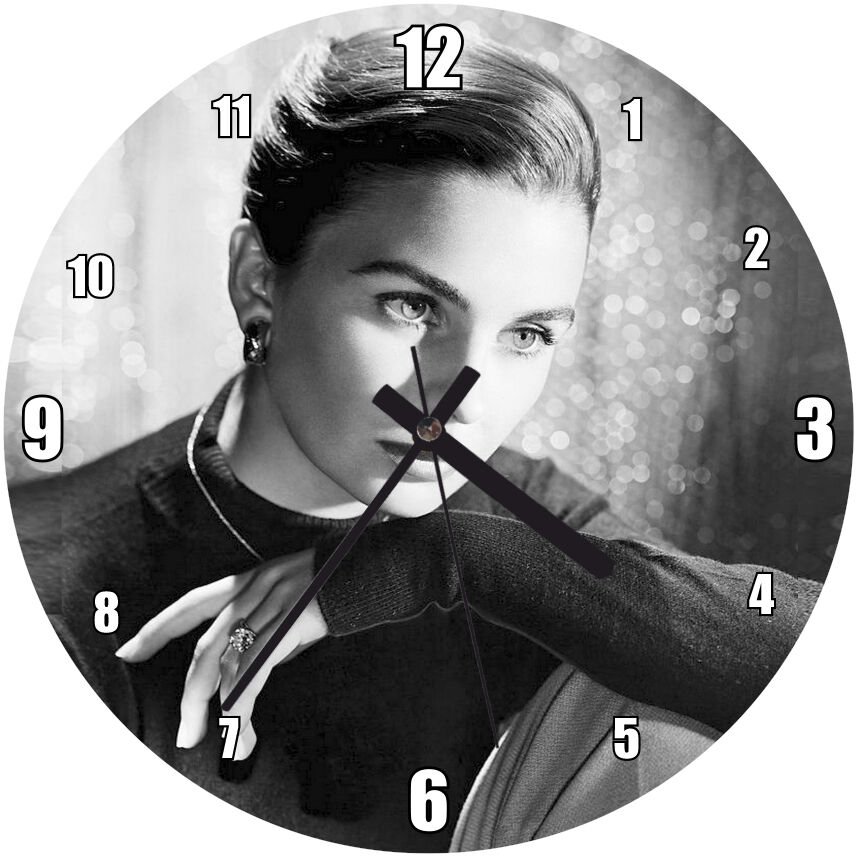 Oyuncu Jean Simmons Mdf Ahşap Duvar Saati 50 cm Çap