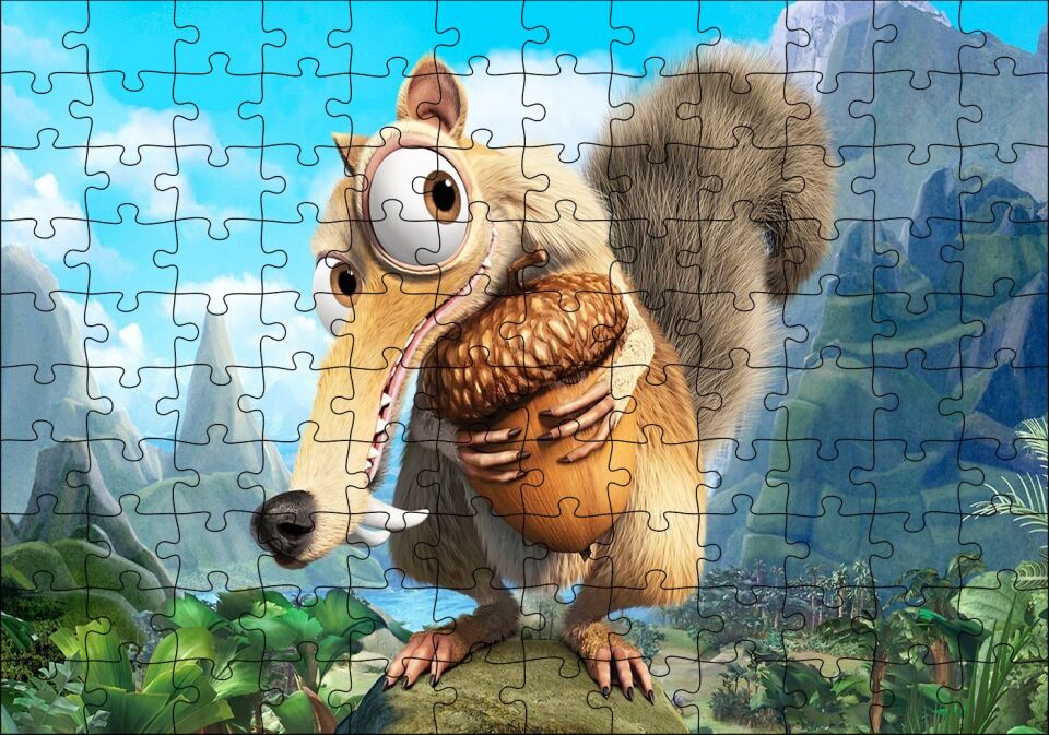 Karikatür Walt Disney Sincap Görseli Puzzle Yapboz MDF Ahşap