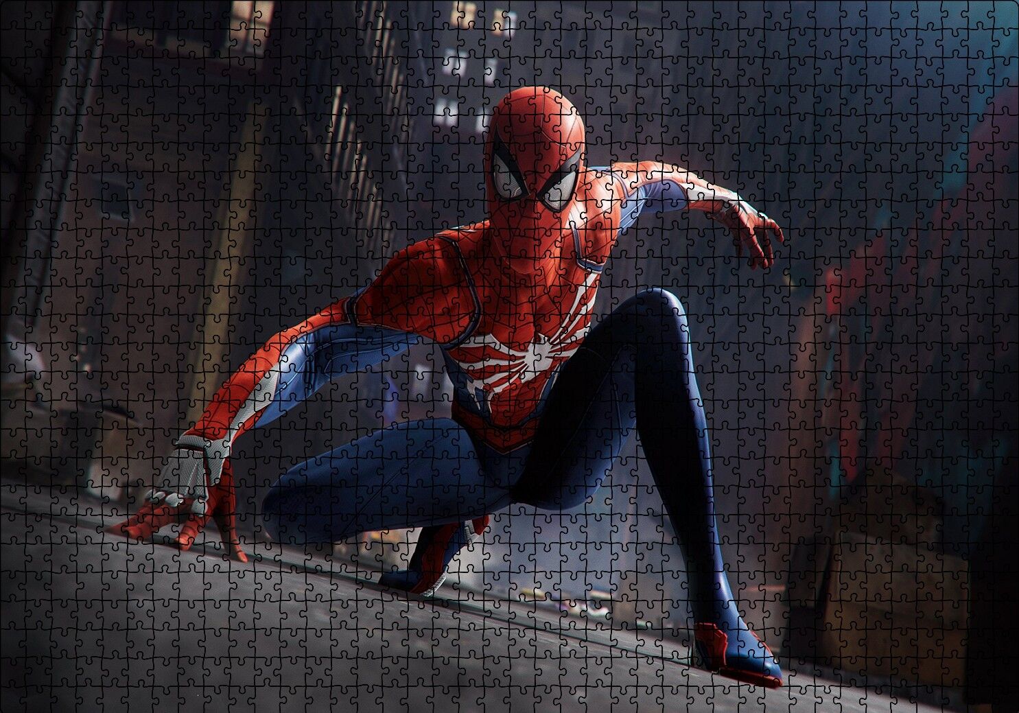 Spider-Man Efsanevi Duruş Puzzle Yapboz MDF Ahşap 1000 Parça 49 cm X 68 cm
