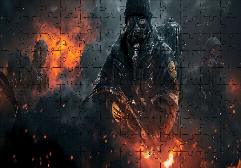 Rainbow Six Siege Tom Clancy The Division Puzzle Yapboz MDF Ahşap 120 Parça 24 cm X 34 cm