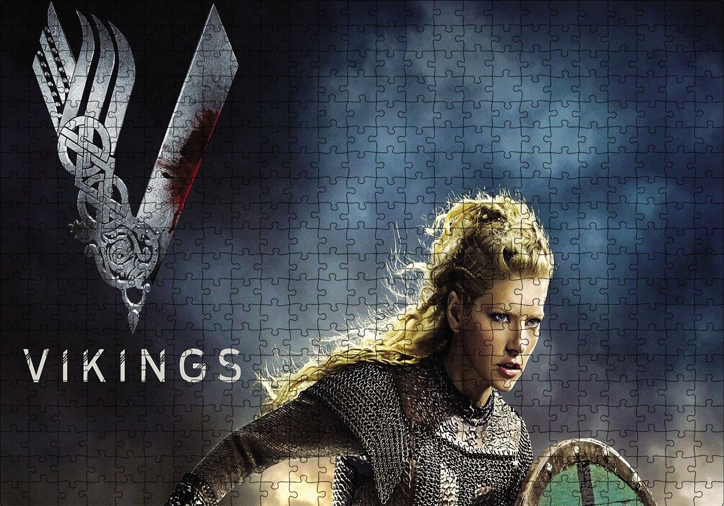 Vikingler Katheryn Winnick Puzzle Yapboz MDF Ahşap 500 Parça 49 cm X 68 cm