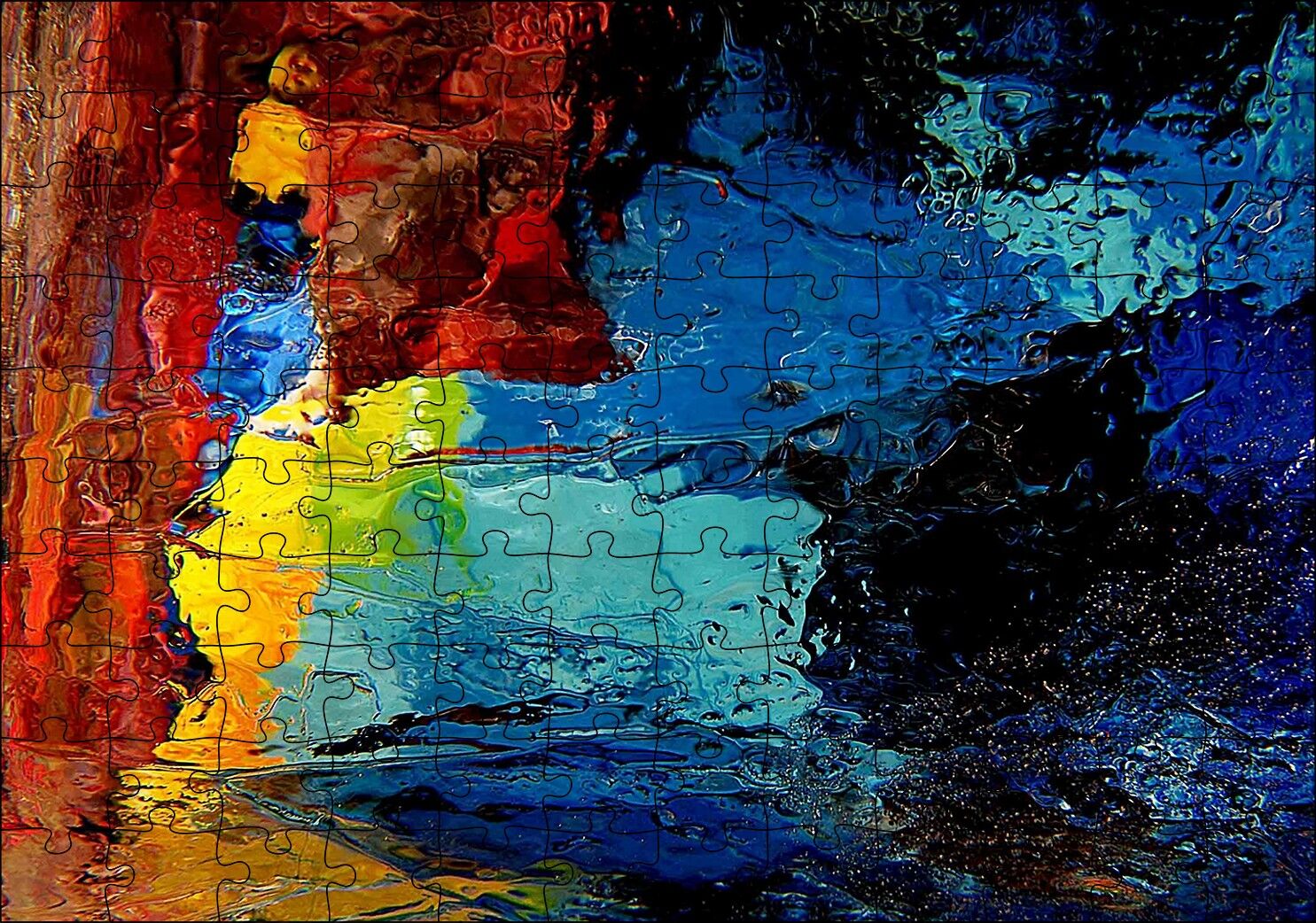 Yağlı Boya Resmi Puzzle Yapboz MDF Ahşap 120 Parça 24 cm X 34 cm