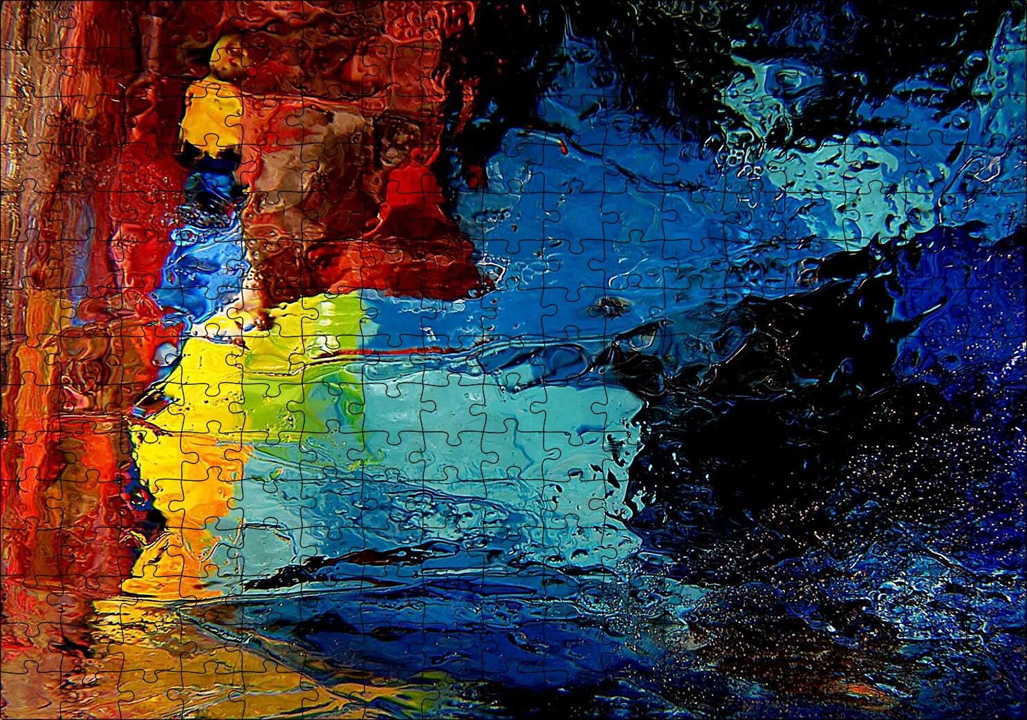 Yağlı Boya Resmi Puzzle Yapboz MDF Ahşap 255 Parça 34 cm X 49 cm