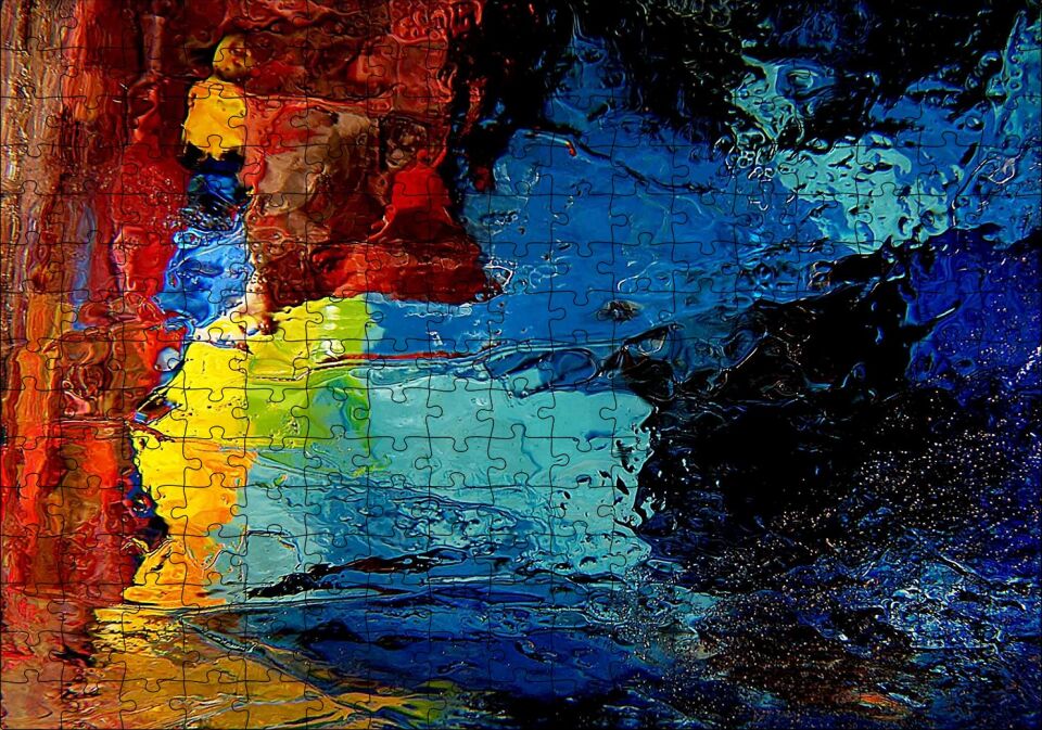 Yağlı Boya Resmi Puzzle Yapboz MDF Ahşap 255 Parça 34 cm X 49 cm