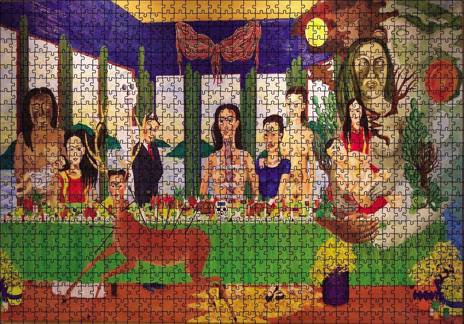 Frida Kahlo Son Akşam Yemeği Puzzle Yapboz MDF Ahşap 1000 Parça 49 cm X 68 cm