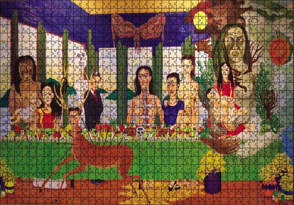 Frida Kahlo Son Akşam Yemeği Puzzle Yapboz MDF Ahşap 1000 Parça 49 cm X 68 cm