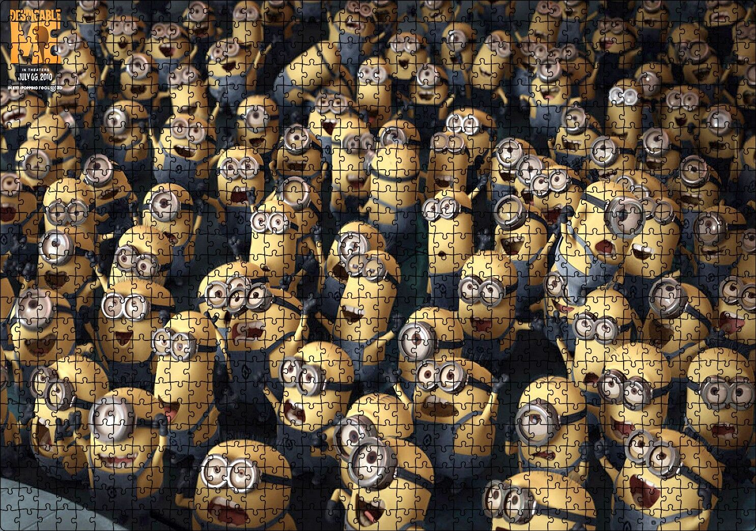 Minyonlar Bir Arada Guru'yu Dinliyor Puzzle Yapboz MDF Ahşap 1000 Parça 49 cm X 68 cm