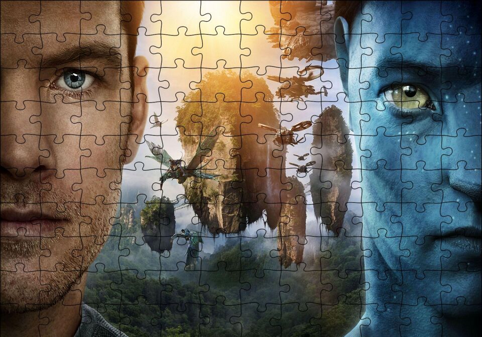Avatar İkisi de Görseli Puzzle Yapboz MDF Ahşap 120 Parça 24 cm X 34 cm