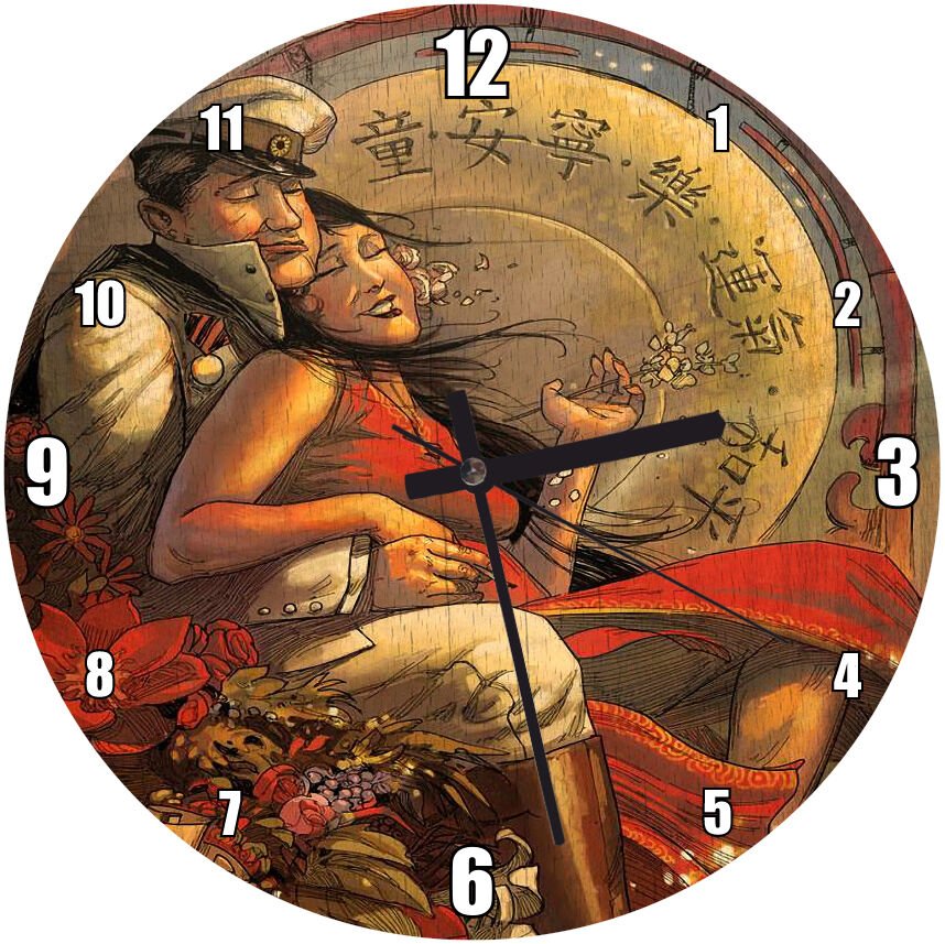 Denizcinin Aşkı  Mdf Ahşap Duvar Saati