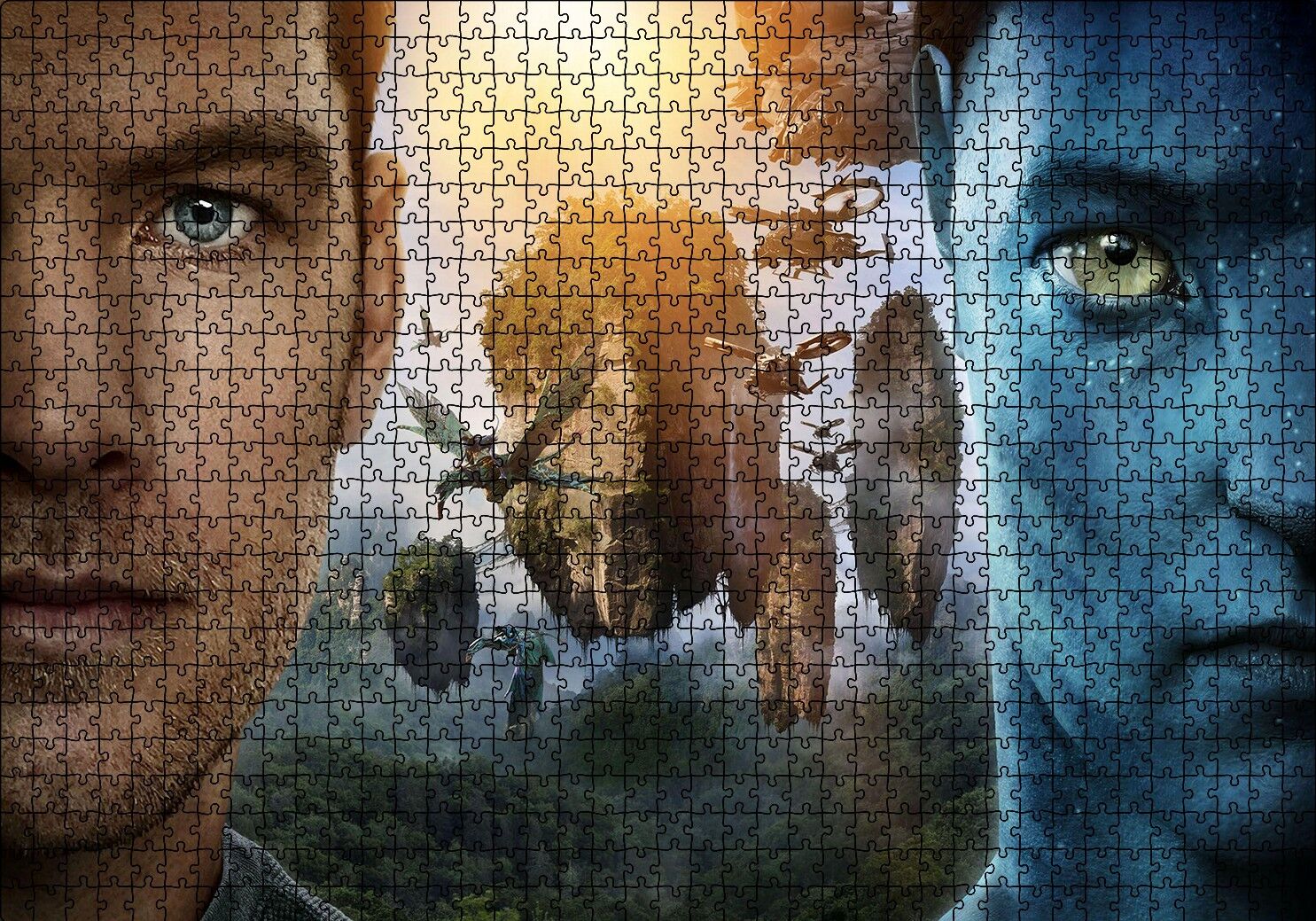 Avatar İkisi de Görseli Puzzle Yapboz MDF Ahşap 1000 Parça 49 cm X 68 cm
