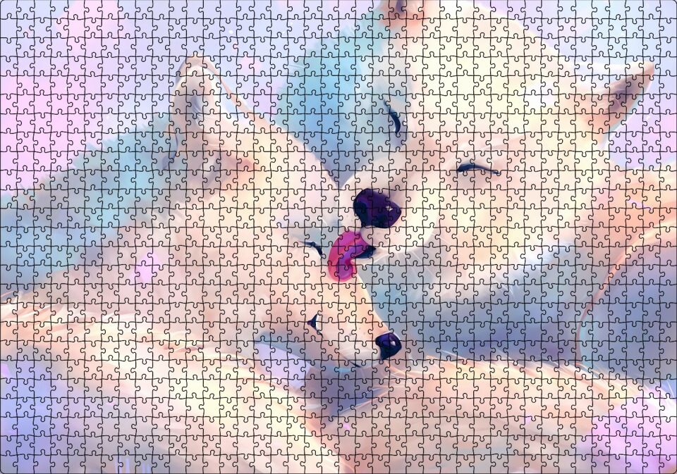 Birbirini Temizleyen Beyaz Kurtlar Çizim Puzzle Yapboz MDF Ahşap 1000 Parça 49 cm X 68 cm