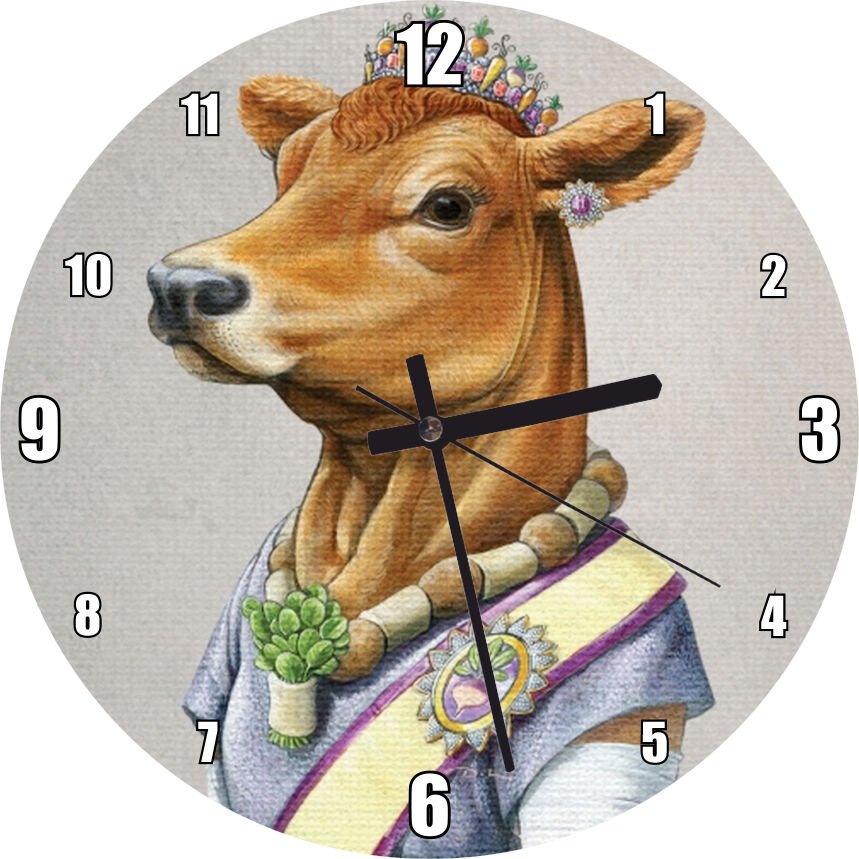 Elit İngiliz İneği  Mdf Ahşap Duvar Saati