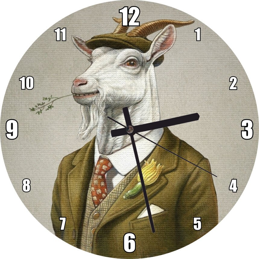 Elit İngiliz Keçisi  Mdf Ahşap Duvar Saati