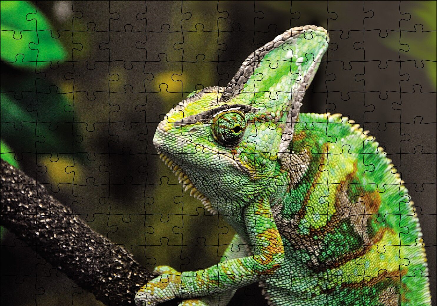 Bukelemun Yeşil Puzzle Yapboz MDF Ahşap