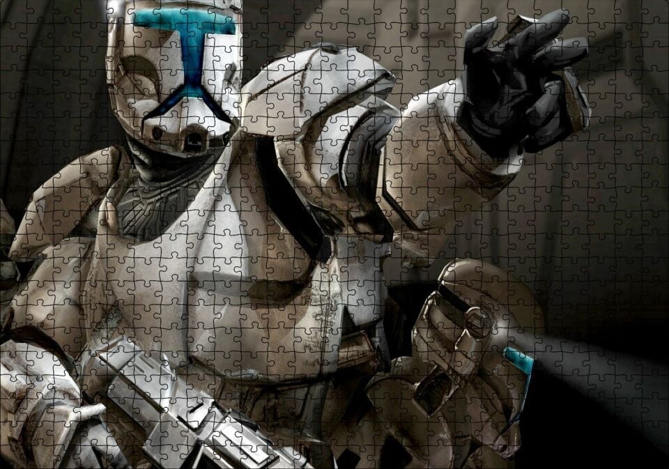 Star Wars Komando Bilim Kurgu Strateji Taktik Nişancı Görseli Puzzle Yapboz MDF Ahşap 500 Parça 49 cm X 68 cm