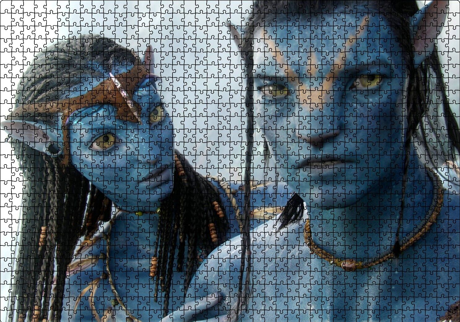 Avatar Çift Görseli Puzzle Yapboz MDF Ahşap 1000 Parça 49 cm X 68 cm