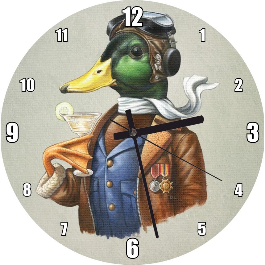 Elit İngiliz Ördeği  Mdf Ahşap Duvar Saati