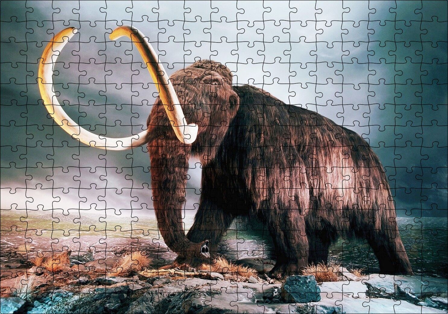 Dev Dişleriyle Mamut Puzzle Yapboz MDF Ahşap 255 Parça 34 cm X 49 cm
