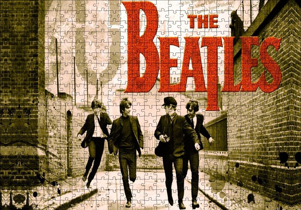 The Beatles Afiş Puzzle Yapboz MDF Ahşap 500 Parça 49 cm X 68 cm