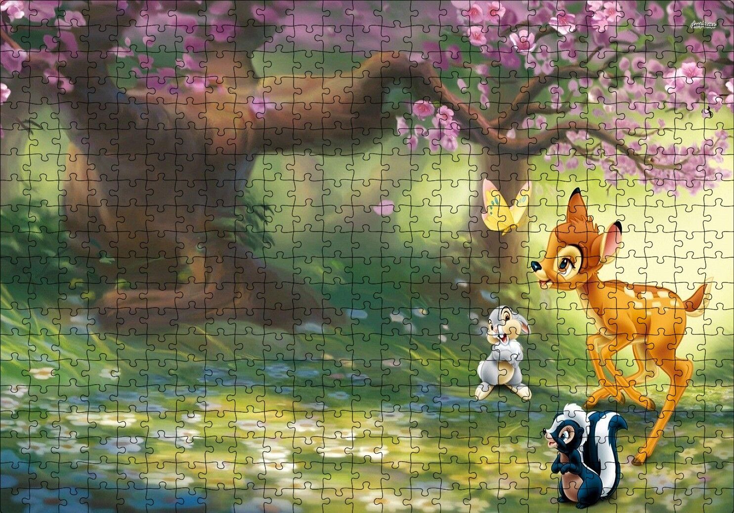 Bambi ve Arkadaşları Ormanda Puzzle Yapboz MDF Ahşap 500 Parça 49 cm X 68 cm