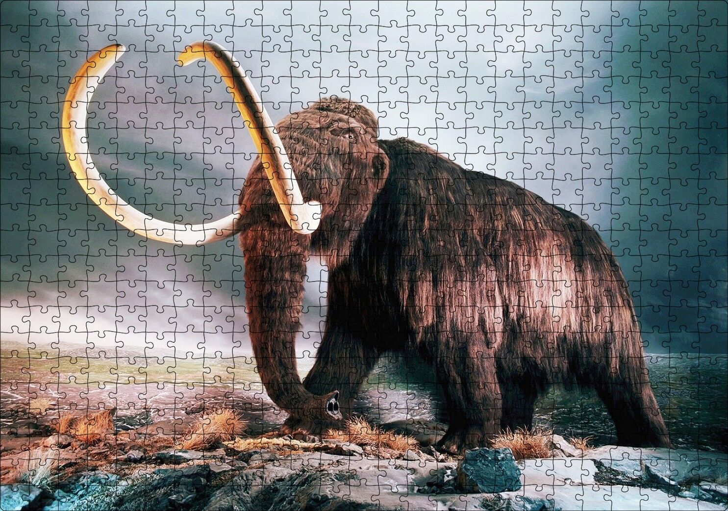 Dev Dişleriyle Mamut Puzzle Yapboz MDF Ahşap 500 Parça 49 cm X 68 cm