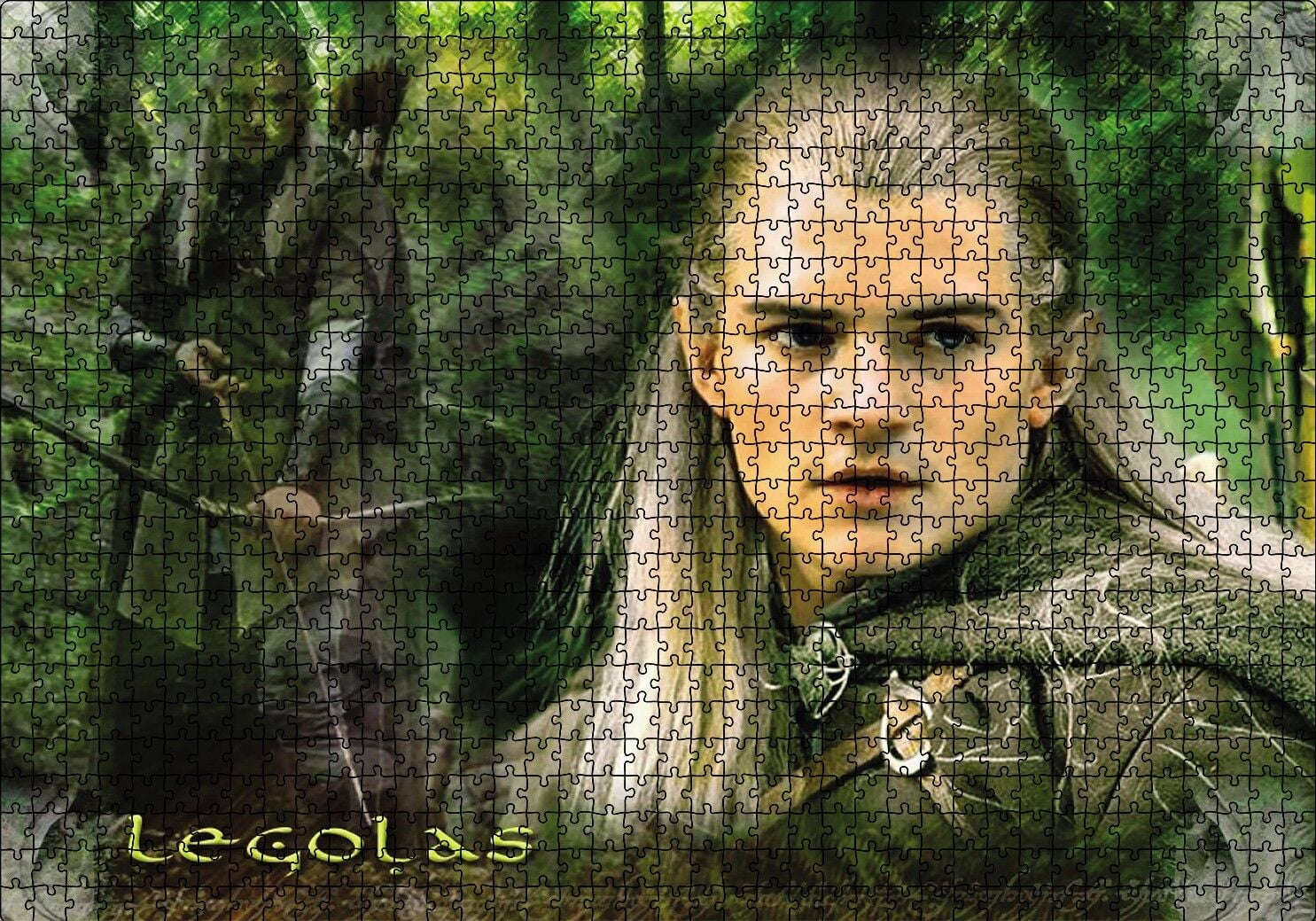 Yüzüklerin Efendisi Legolas Orlando Bloom Puzzle Yapboz MDF Ahşap 1000 Parça 49 cm X 68 cm