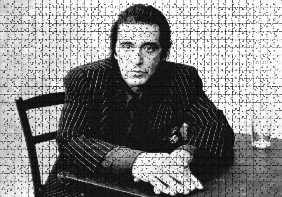 Al Pacino Baba Filminden Çizgili Ceket Puzzle Yapboz MDF Ahşap 1000 Parça 49 cm X 68 cm