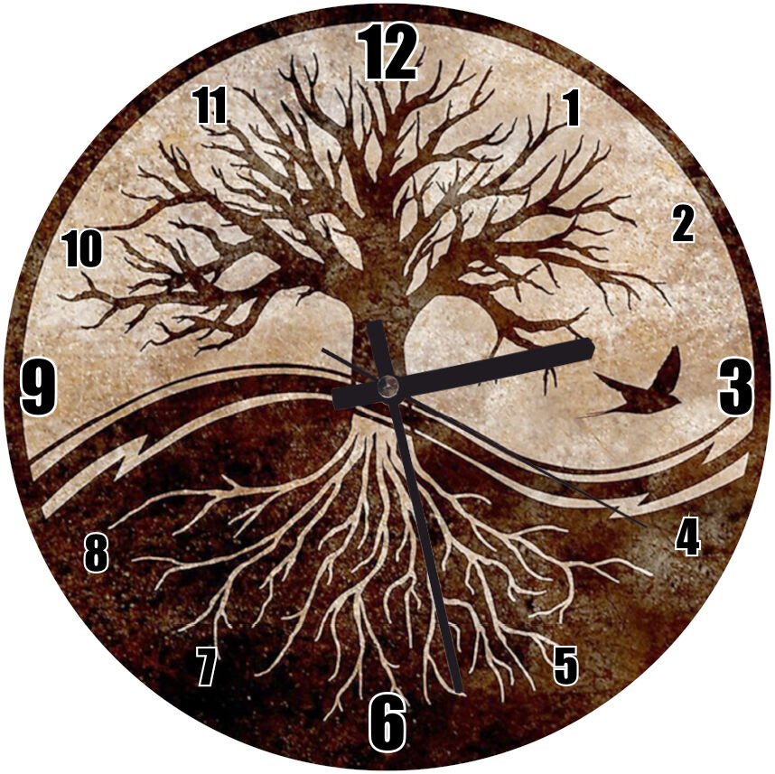 Hayat Ağacı Sanat  Mdf Ahşap Duvar Saati