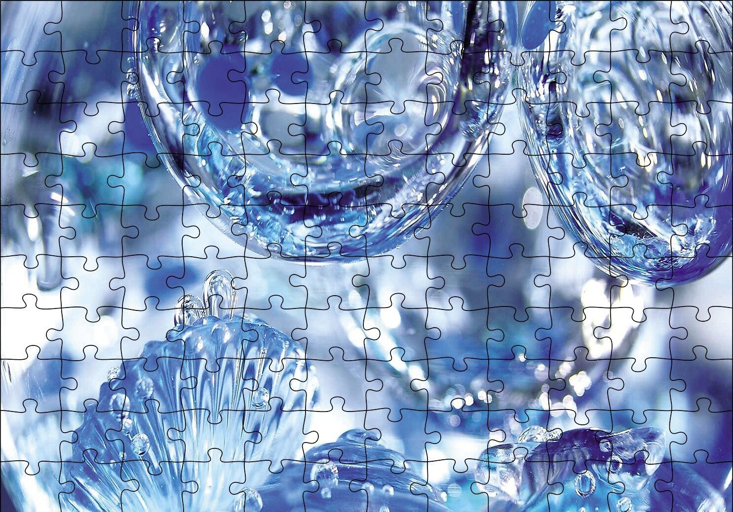 Buz Su Damlaları Puzzle Yapboz MDF Ahşap