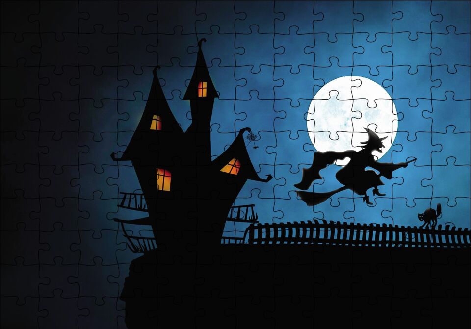 Cadı Evi Puzzle Yapboz MDF Ahşap