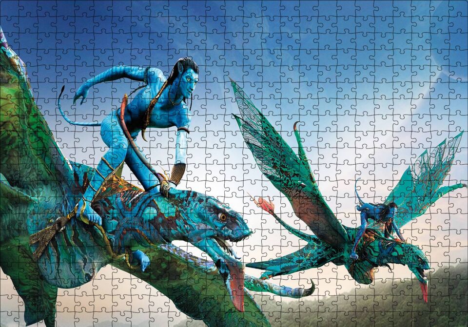 Avatar ve Ikranlar Görseli Puzzle Yapboz MDF Ahşap 500 Parça 49 cm X 68 cm