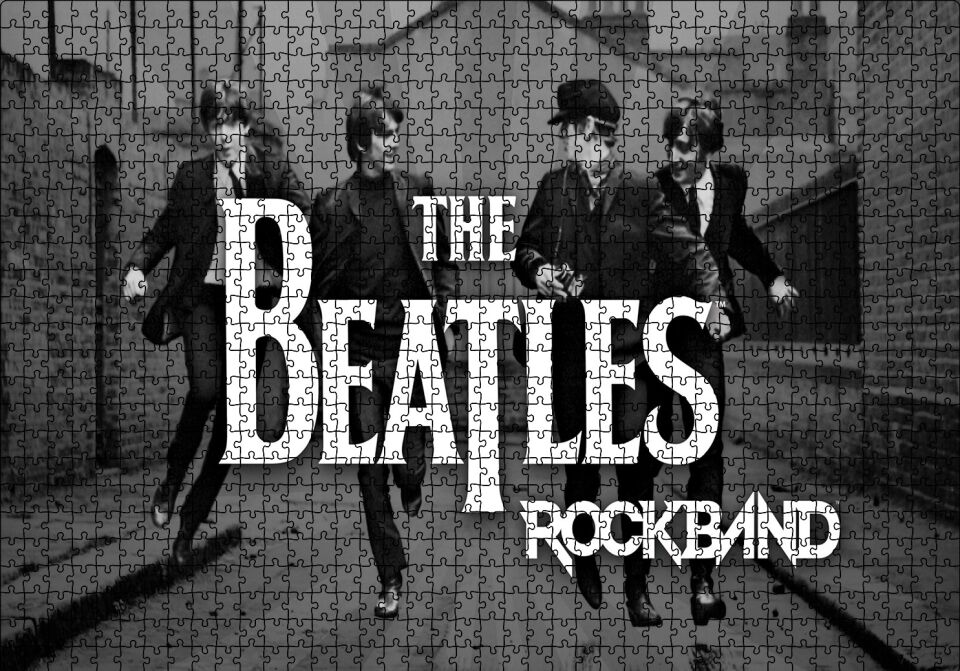 The Beatles Rock Grubu Puzzle Yapboz MDF Ahşap 1000 Parça 49 cm X 68 cm