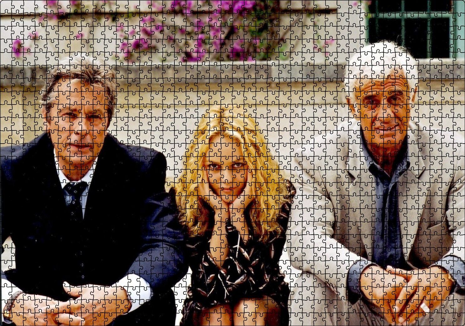 Jean Paul Belmondo Alain Delon ve Vanessa Paradis Puzzle Yapboz MDF Ahşap 1000 Parça 49 cm X 68 cm