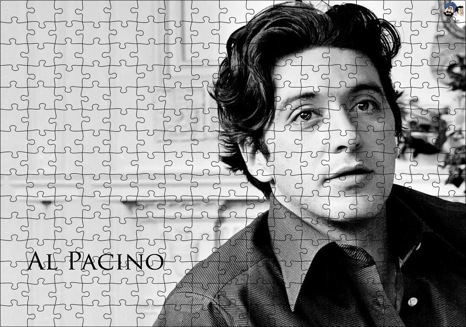 Al-Pacino Gençlik Resmi Puzzle Yapboz MDF Ahşap 255 Parça 34 cm X 49 cm