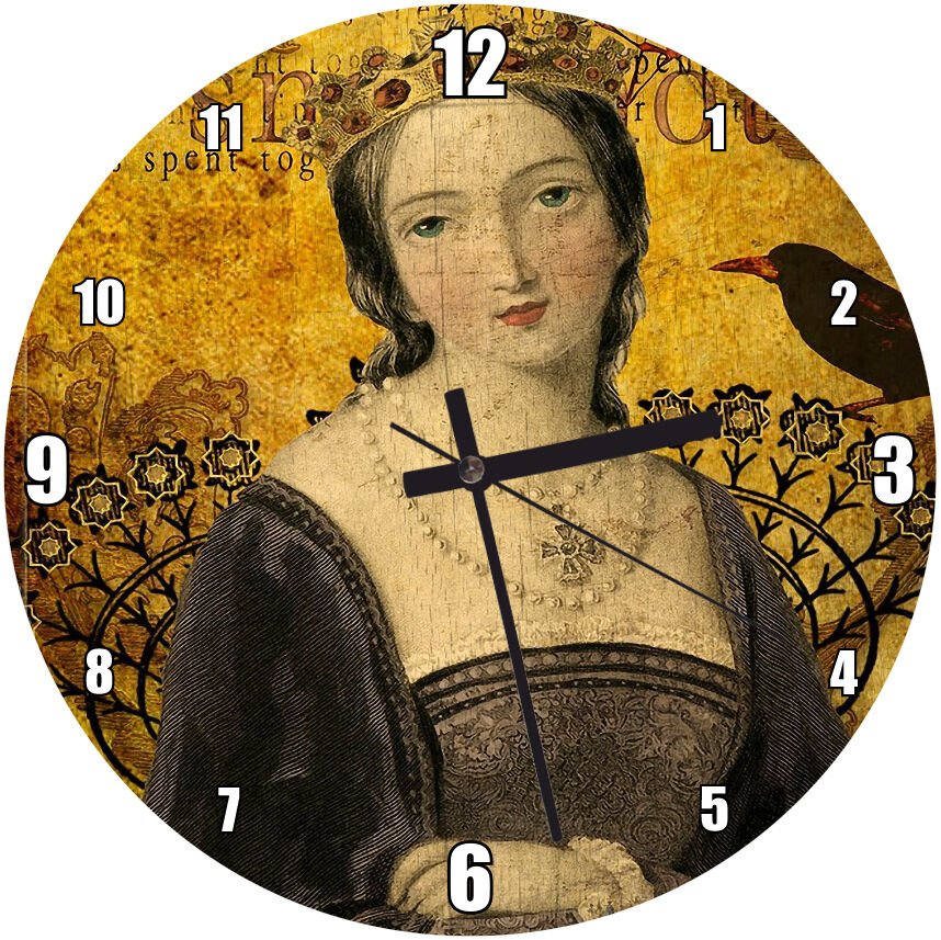 Kraliçe Ve Karakarga   Mdf Ahşap Duvar Saati