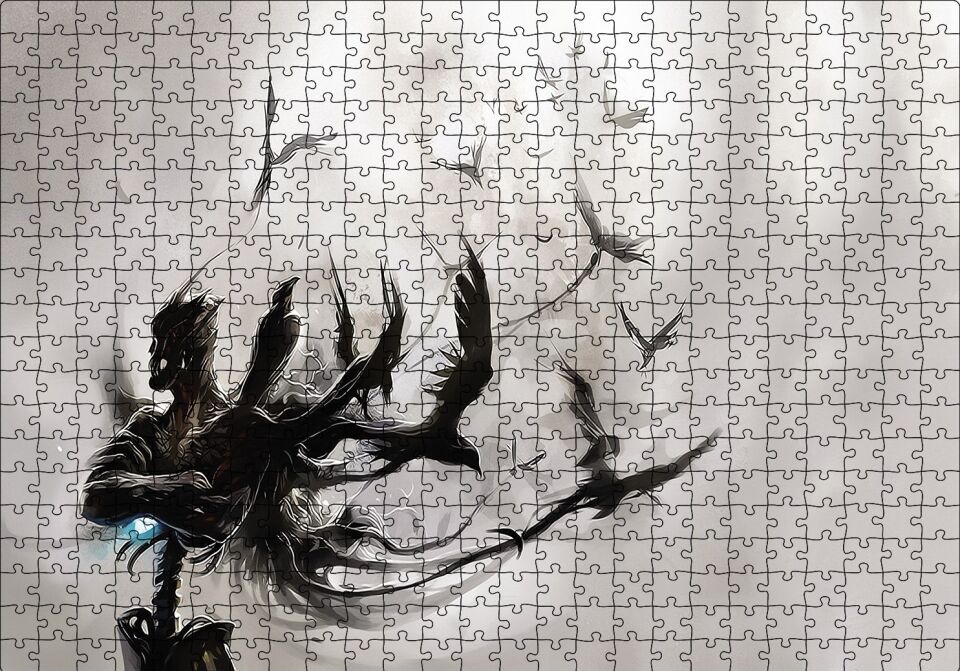 İskeletten Ayrılan Kuşları Puzzle Yapboz MDF Ahşap 500 Parça 49 cm X 68 cm