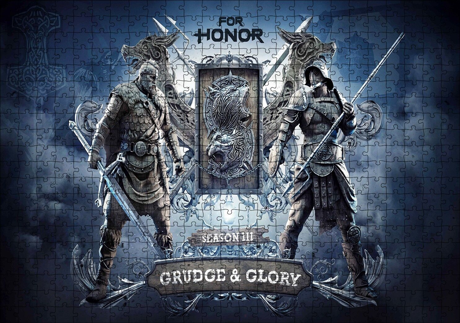For Honor Season Three Grudge Ve Glory Görseli Puzzle Yapboz MDF Ahşap 500 Parça 49 cm X 68 cm